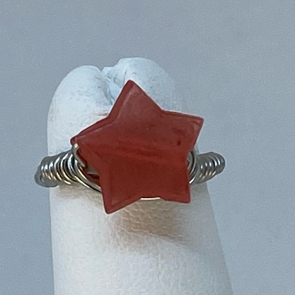 Handmade Star Children’s Ring on Silver Tone Wire